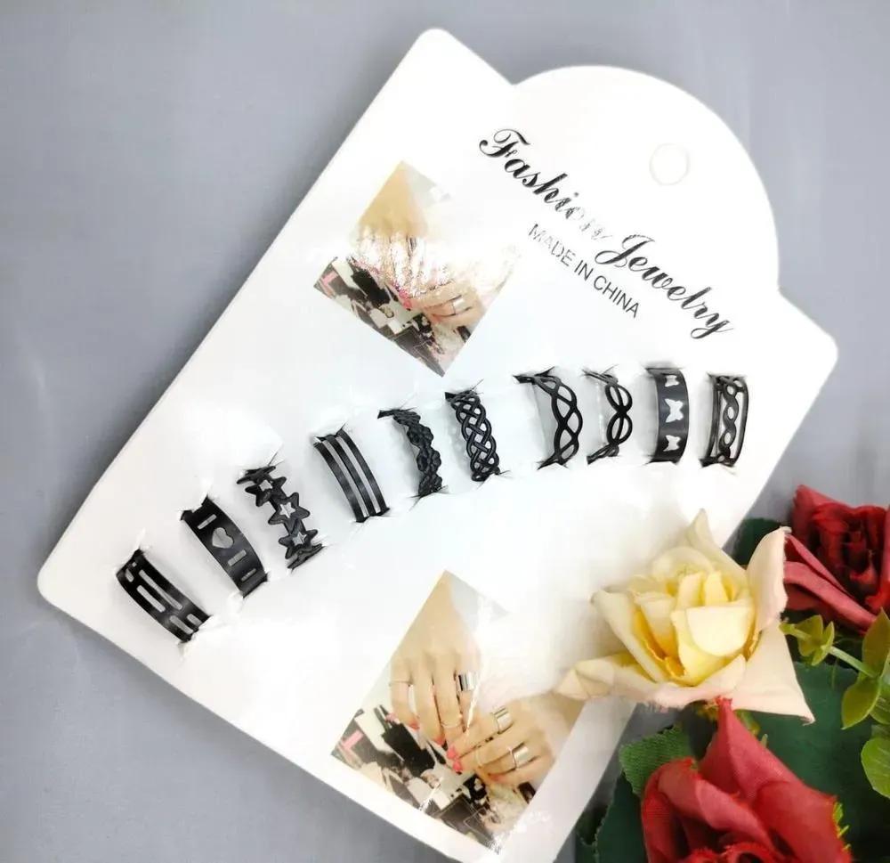 Black Ring Set