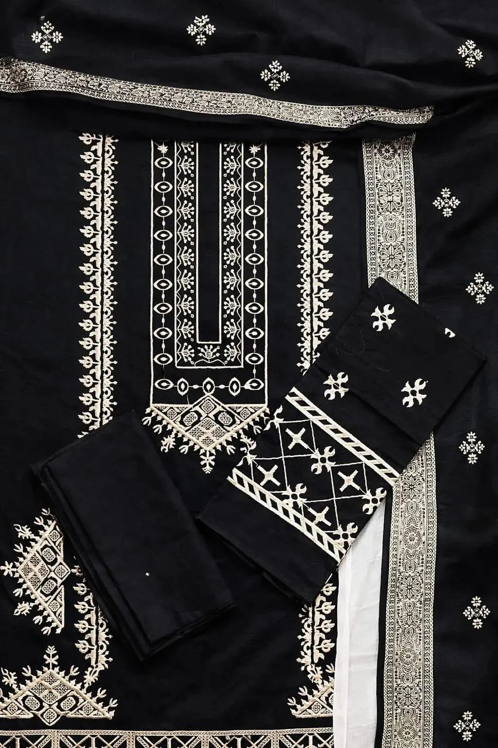 Black Embroidered Suite