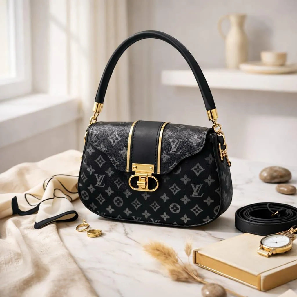 Chain Bag Black Gold