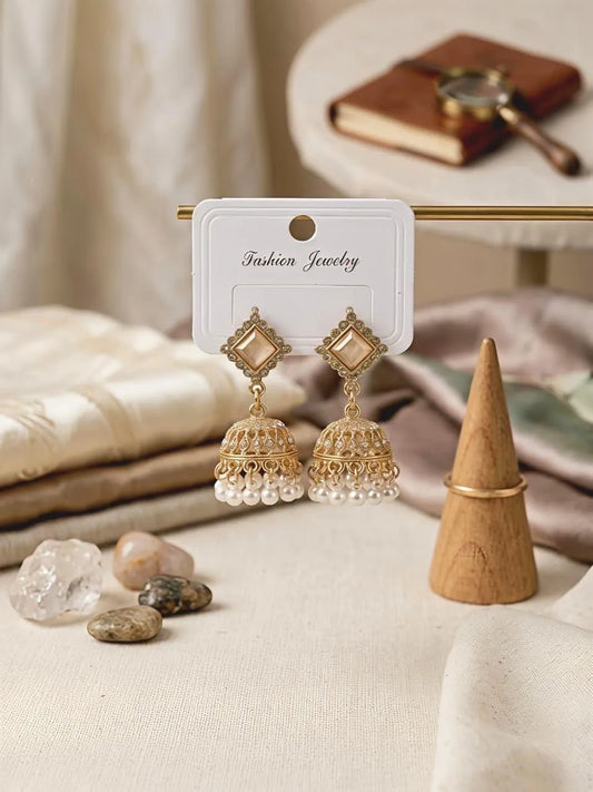 Earrings Pearl Drop Design