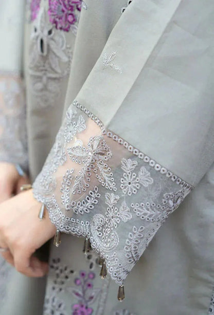 Lawn Suit Grey with Chikenkari Dupatta