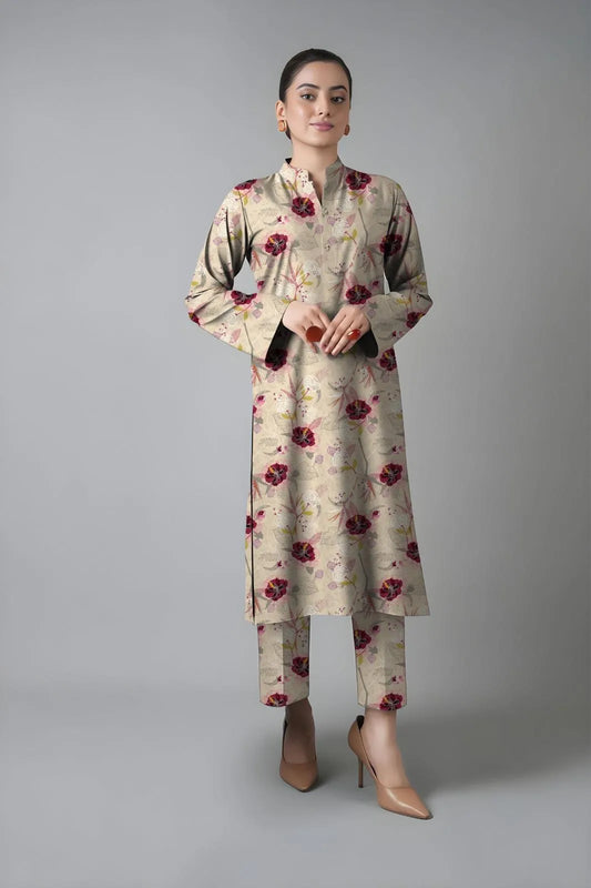 Pakistani Women Floral Printed Lawn Suit 2-Piece