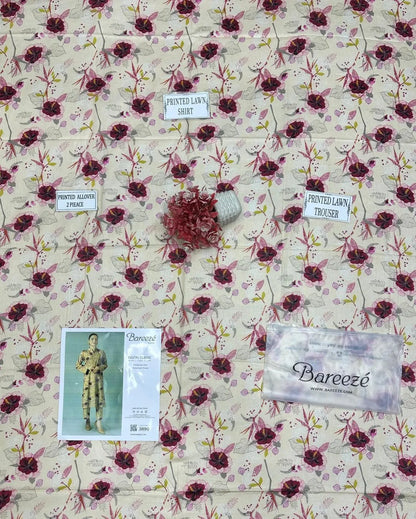 Pakistani Women Floral Printed Lawn Suit 2-Piece