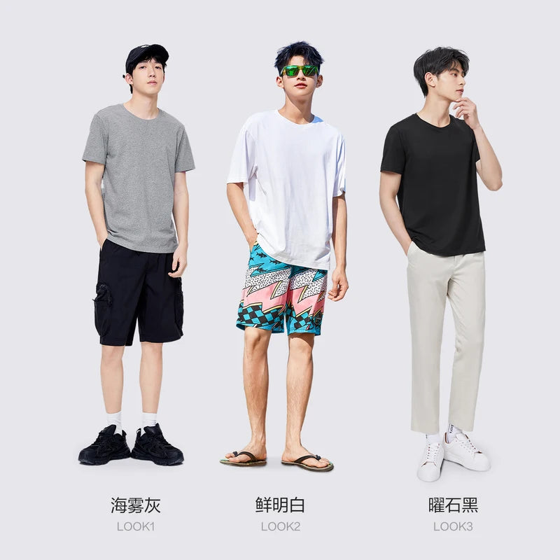Short Sleeve Men T-Shirt Cotton