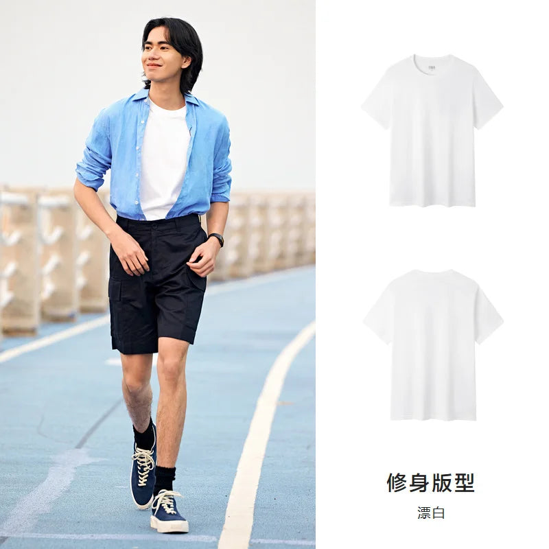 Short Sleeve Men T-Shirt Cotton