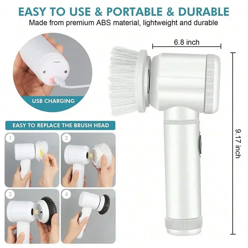 5 in1 Electric Spin Scrubber