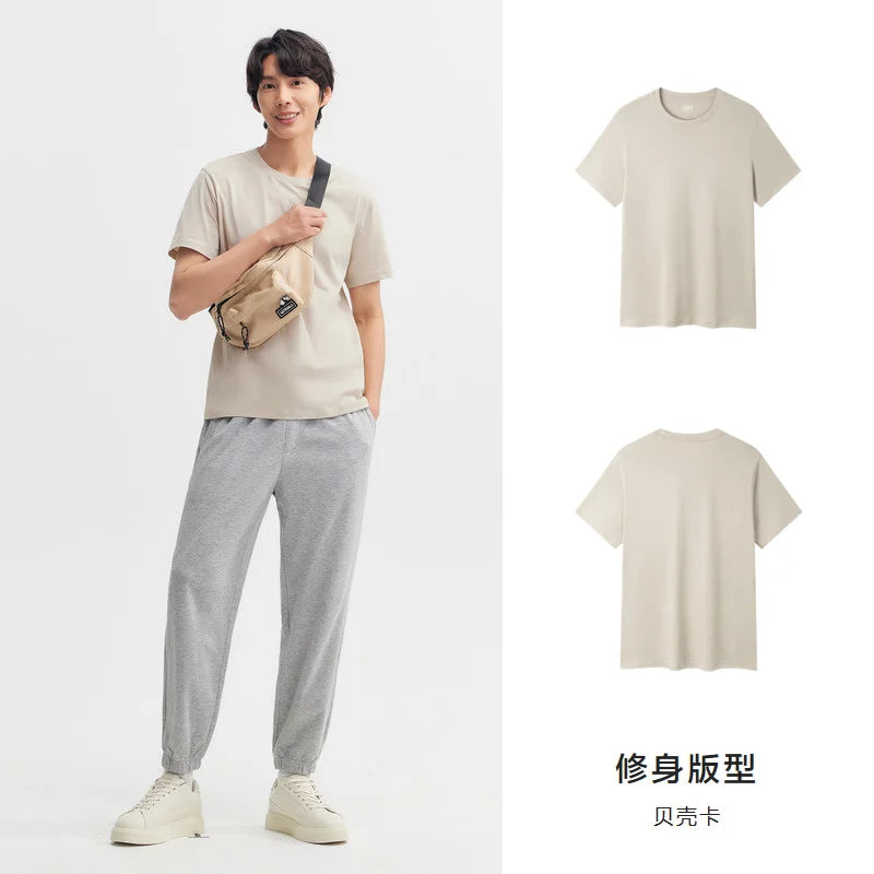 Short Sleeve Men T-Shirt Cotton