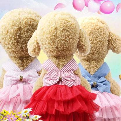 Dog Summer Dress Cat Lace Skirt Pet Clothing