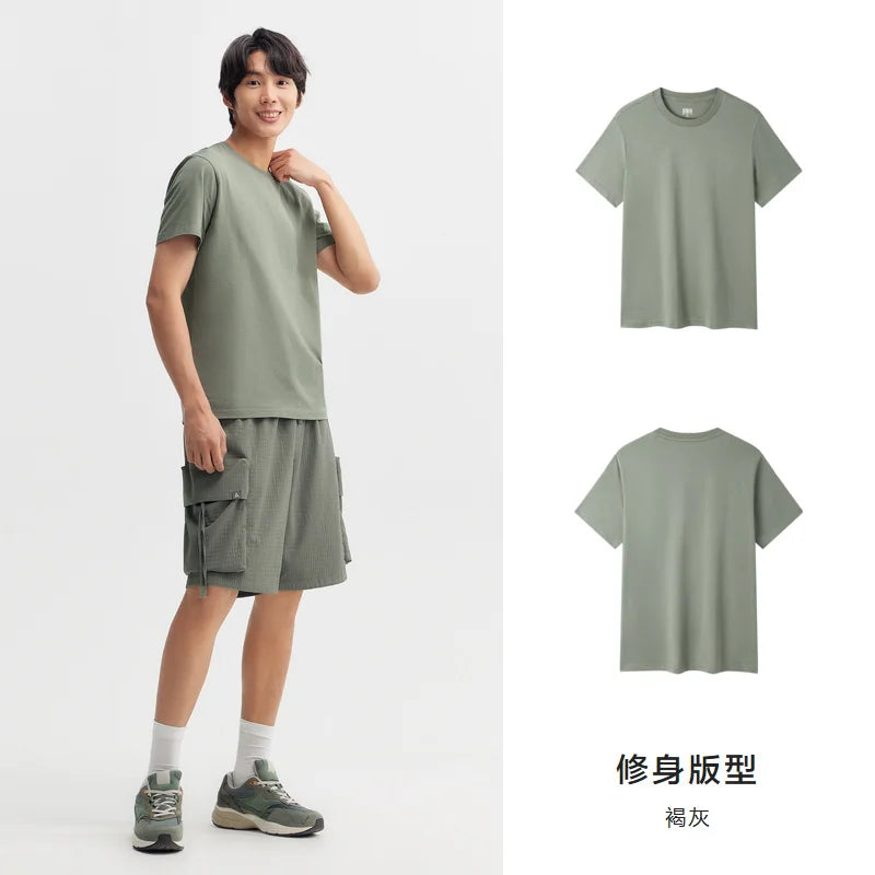 Short Sleeve Men T-Shirt Cotton