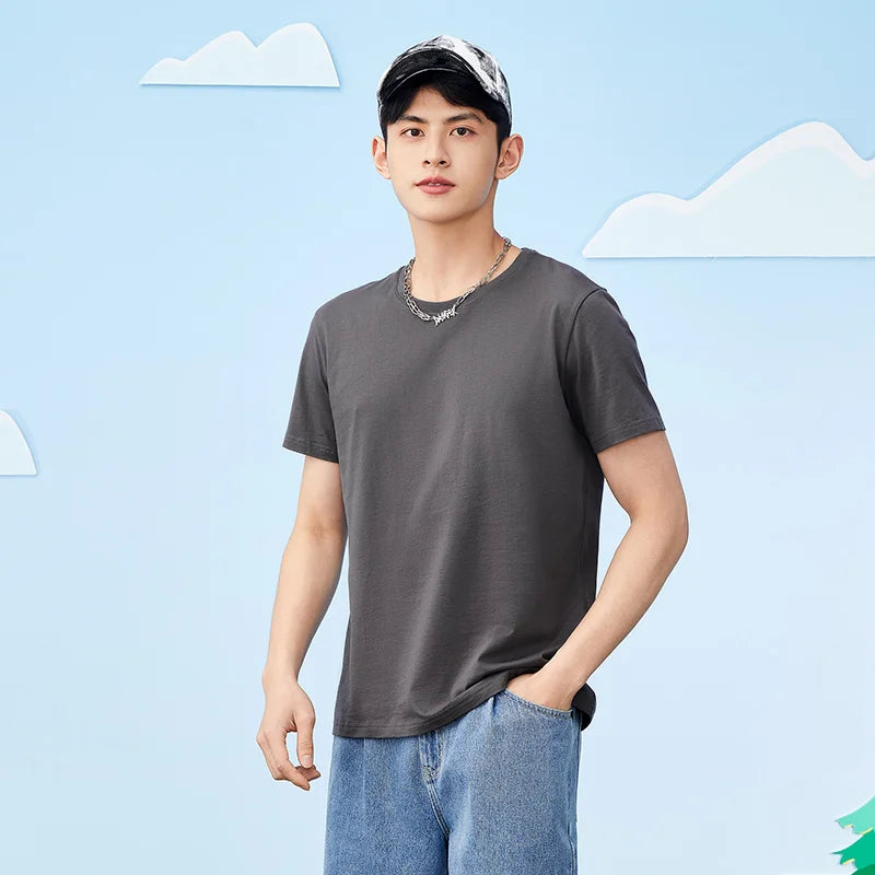 Short Sleeve Men T-Shirt Cotton
