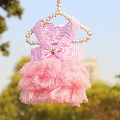Dog Summer Dress Cat Lace Skirt Pet Clothing