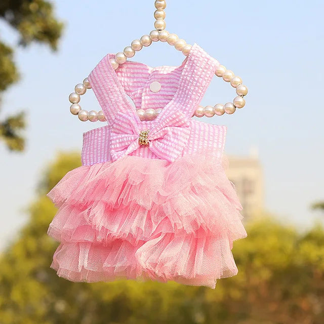 Dog Summer Dress Cat Lace Skirt Pet Clothing