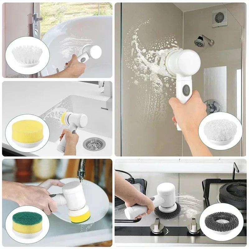 5 in1 Electric Spin Scrubber