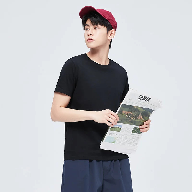 Short Sleeve Men T-Shirt Cotton