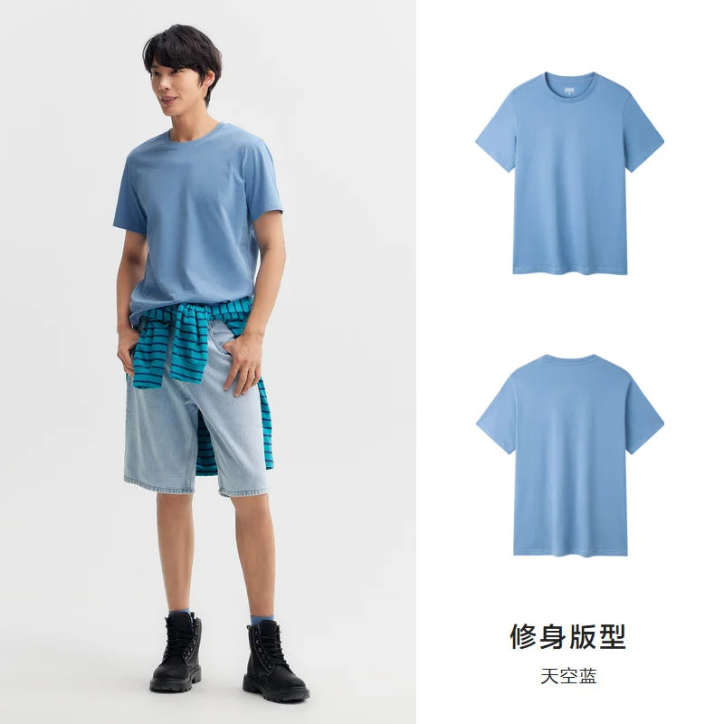 Short Sleeve Men T-Shirt Cotton
