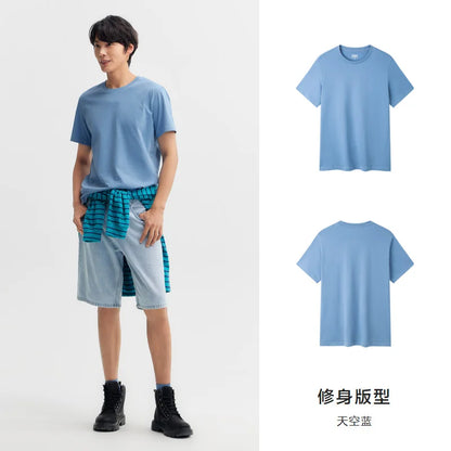 Short Sleeve Men T-Shirt Cotton