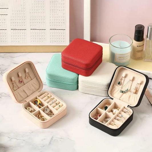 Travel Jewelry Box with Mirror