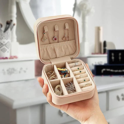 Travel Jewelry Box with Mirror