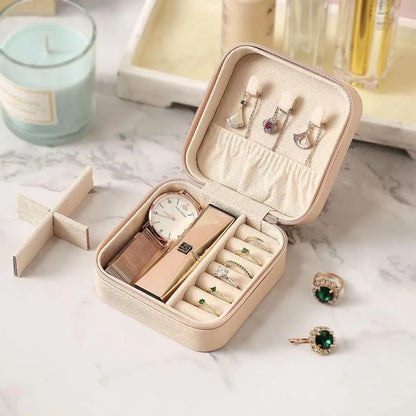 Travel Jewelry Box with Mirror