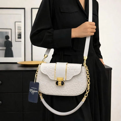 White Leather Shoulder Bag