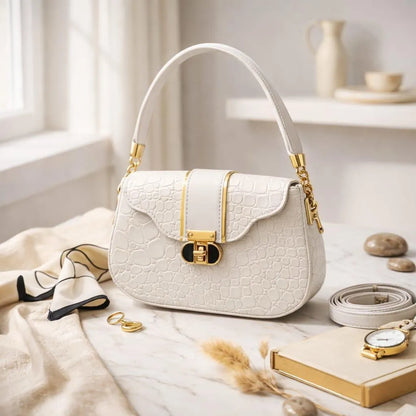 White Leather Shoulder Bag