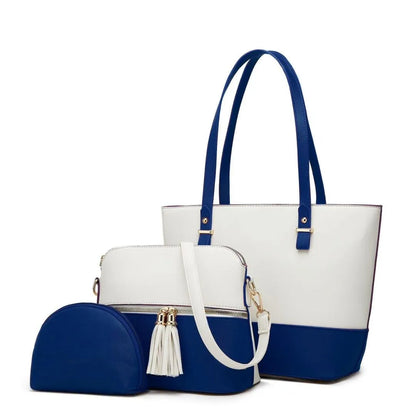 Women's Leather Shoulder Bag Set 3pcs