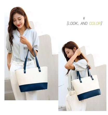Women's Leather Shoulder Bag Set 3pcs